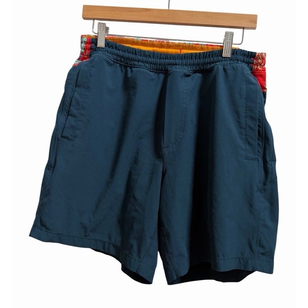 Birddogs Mens Shorts Boom Boomstick Blue Red Tropical‎ Lined Gym Short Sz Large